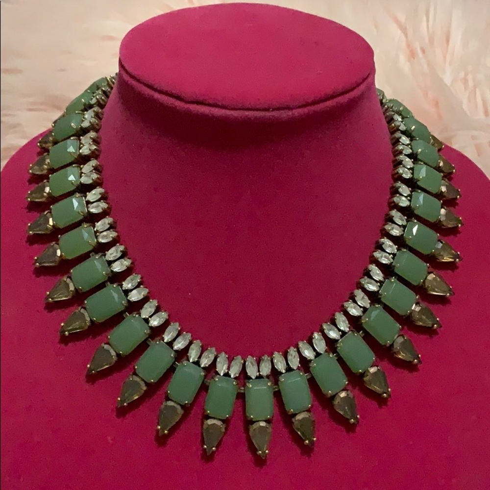 J.Crew Jade Crystal Collar Necklace